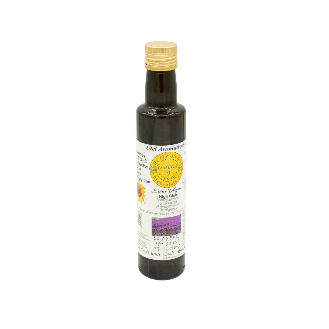 Ulei Aromatizat Omega 9 Farm – Extra Virgin High Oleic cu Plante Aromatice 250 ml