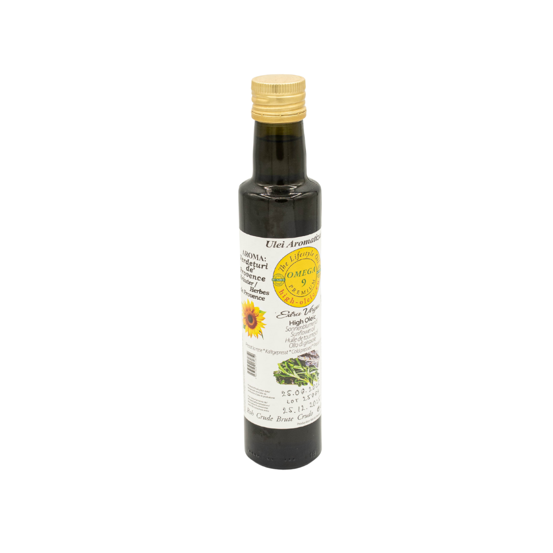 Ulei Aromatizat Omega 9 Farm – Extra Virgin High Oleic cu Plante Aromatice 250 ml