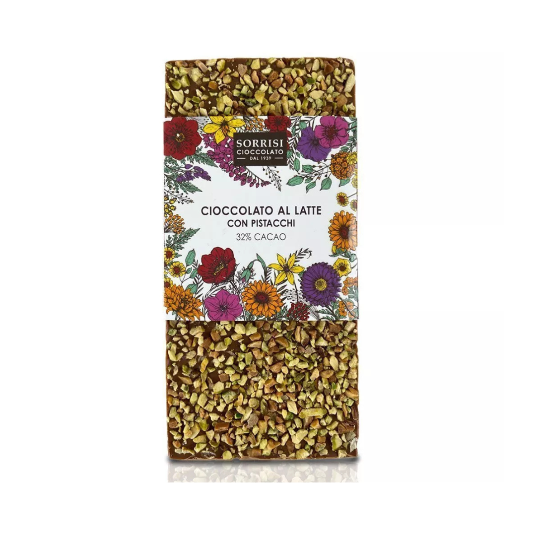 Ciocolată Boella & Sorrisi cu lapte și fistic – 80g