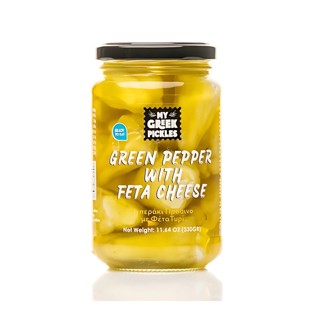 Ardei verde cu brânză Feta My Greek Pickles