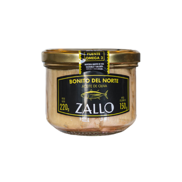 Ton Alb Bonito del Norte Zallo în ulei de măsline extravirgin 220g – Ton sustenabil, 100% natural