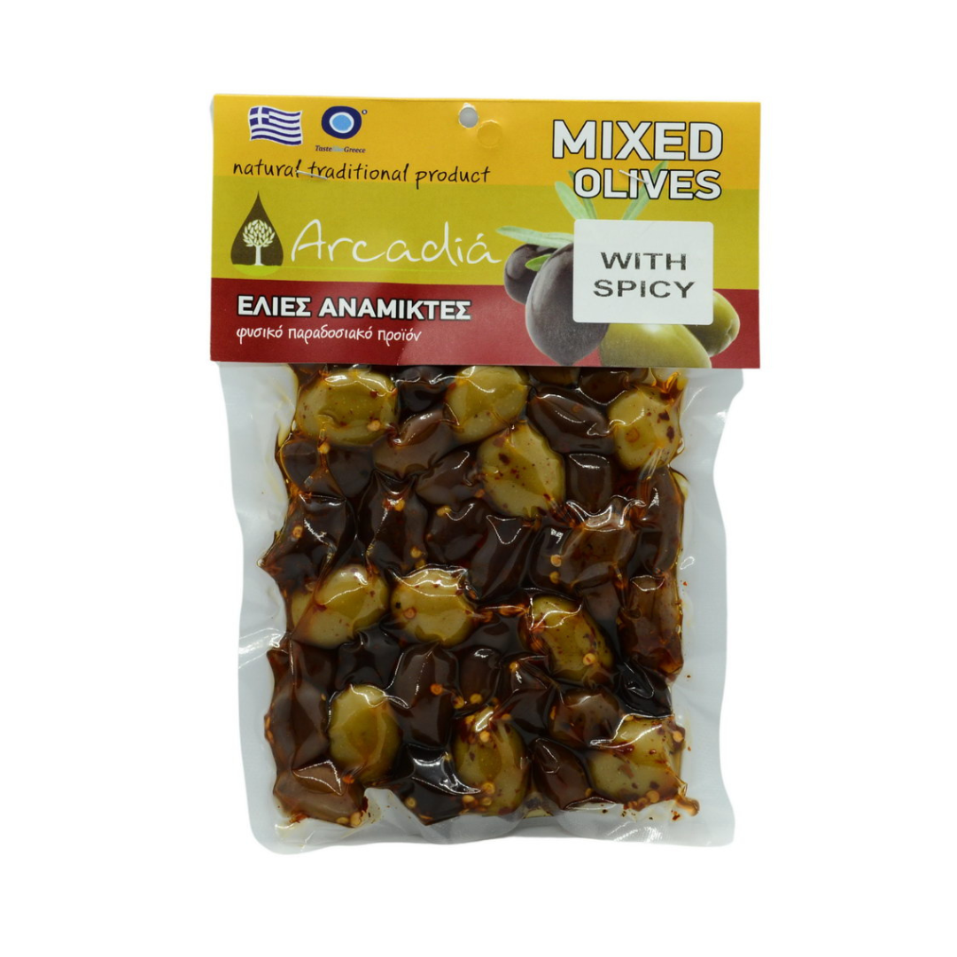 masline picante Măsline asortate picante Arcadia 200 g - imagine 1